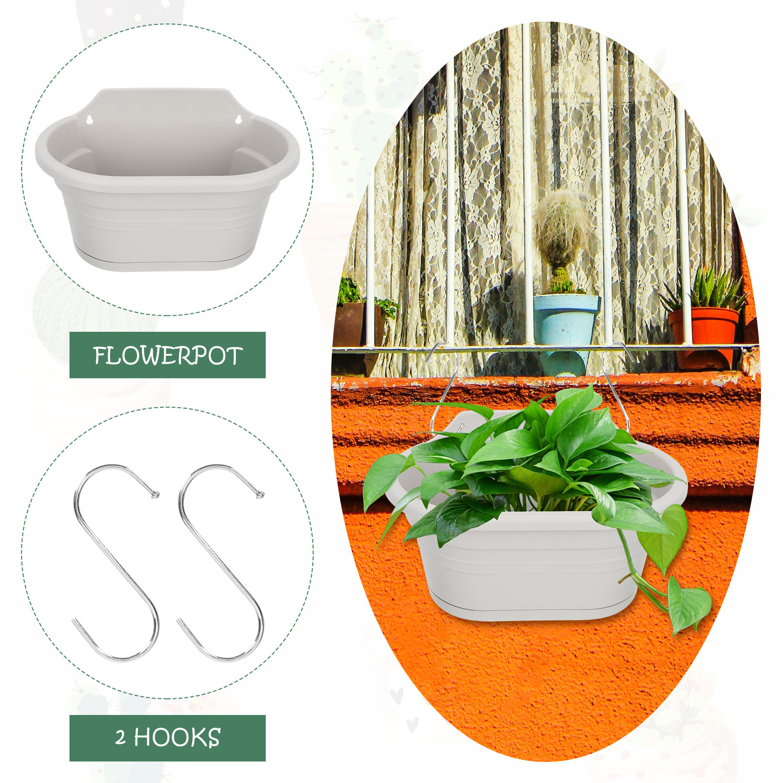 1Set Wall Hanging Flower Pot S - Spider Plant Hanging 리뷰 및 가격