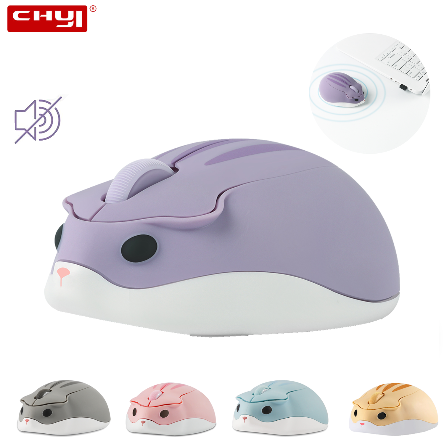2.4G Wireless Mouse Purple Ham - Tradescantia Purple 리뷰 및 가격