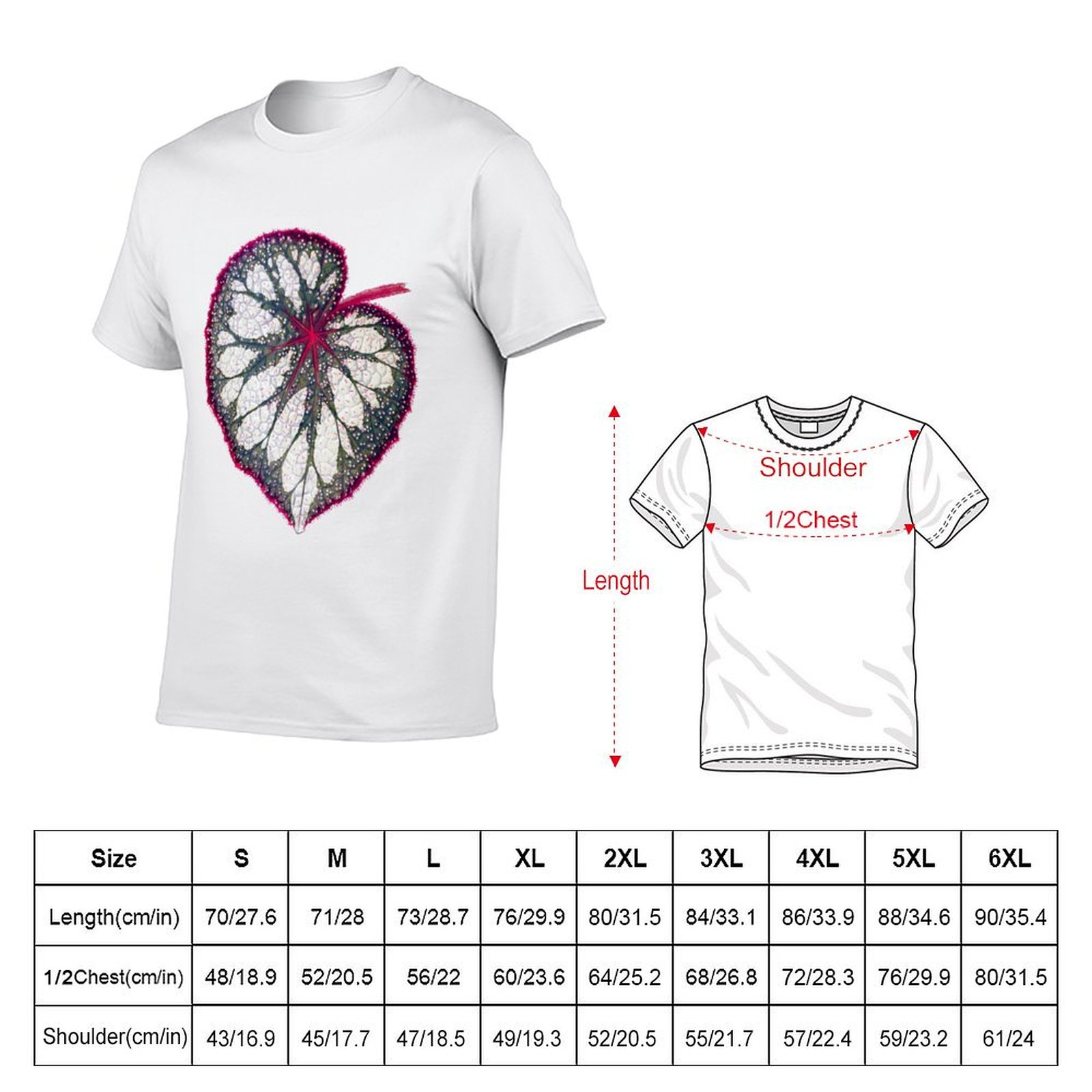 Begonia rex T-Shirt man graphi - Begonia Rex 리뷰 및 가격