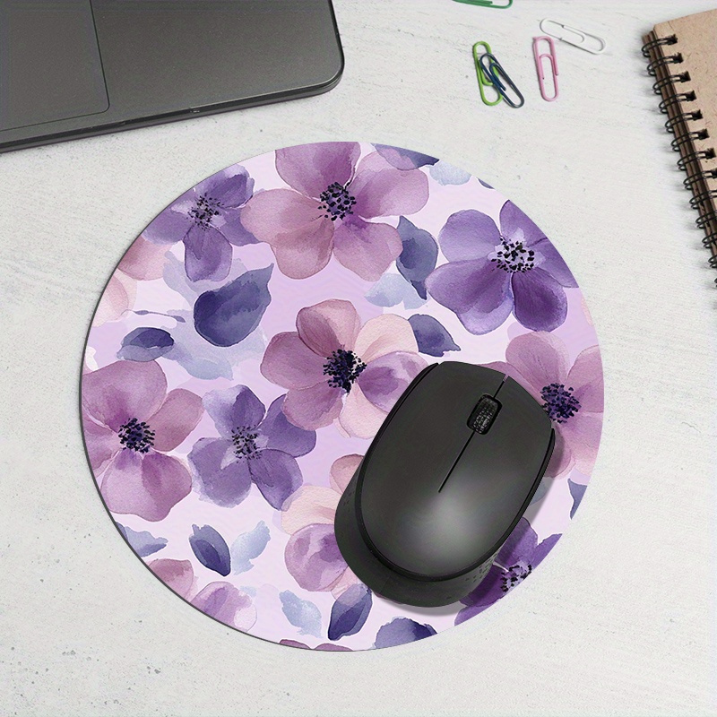 1pc Purple Floral Round Mouse  - Tradescantia Purple 리뷰 및 가격
