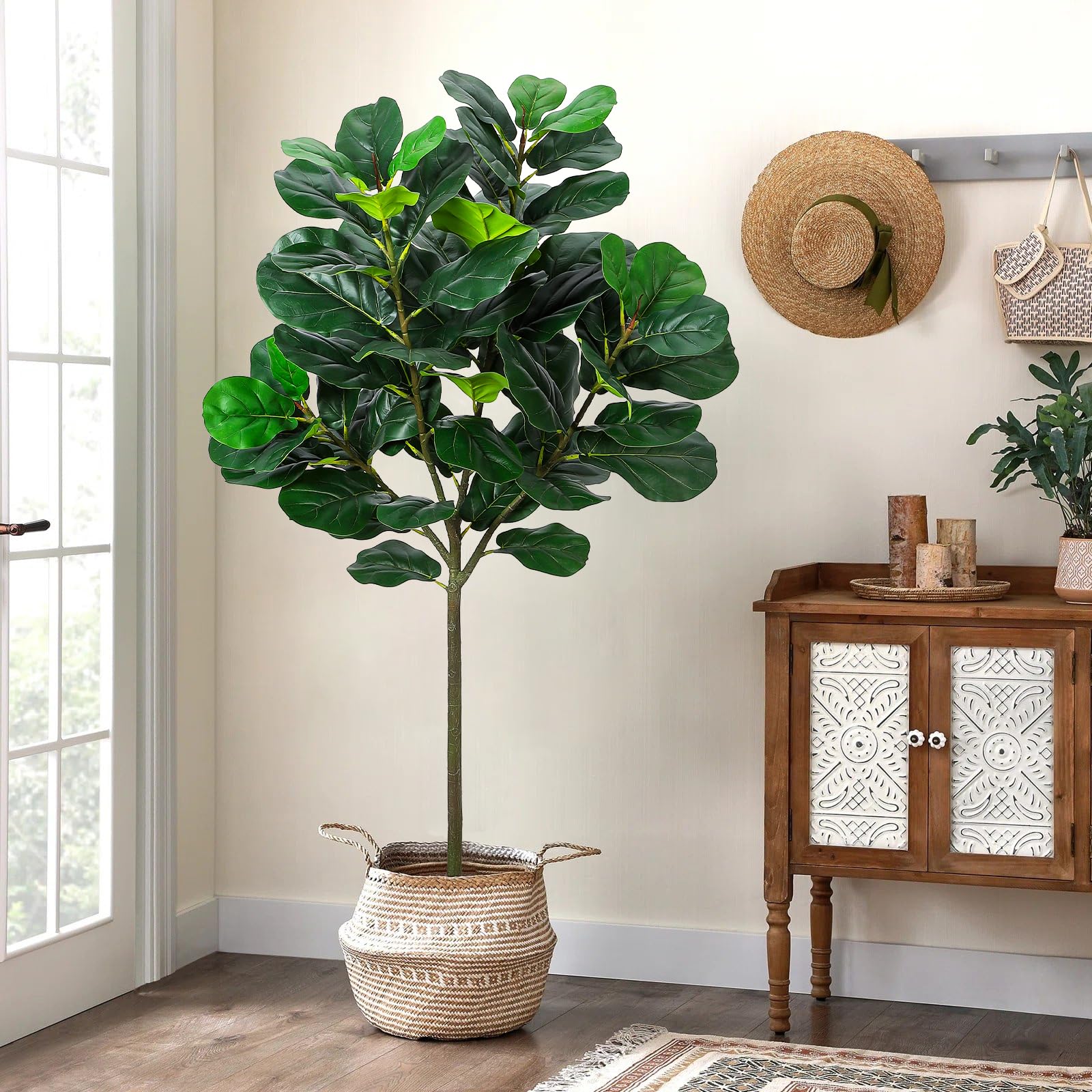 GlowSol 5.2 Ft Artificial Fidd - Ficus Lyrata Tree 리뷰 및 가격
