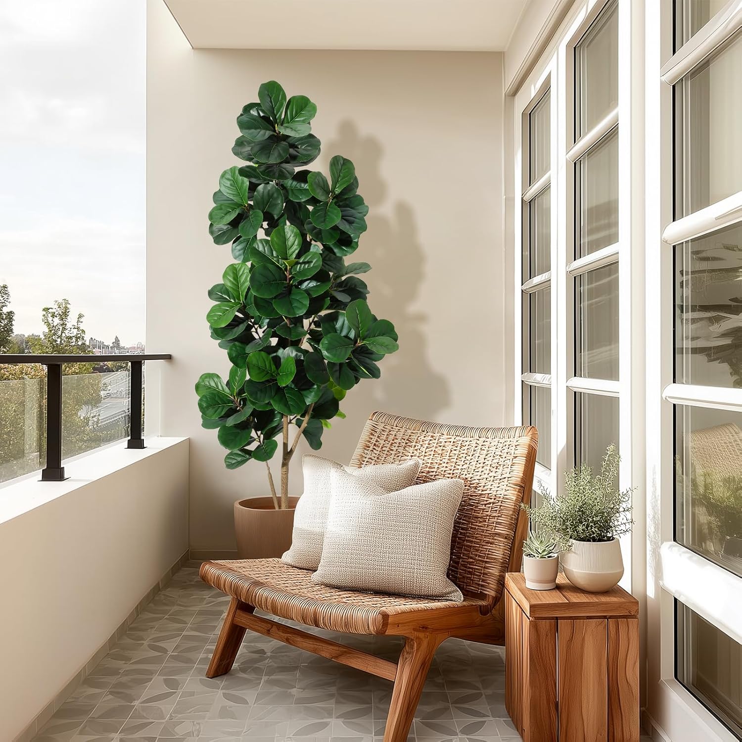 4FT/5FT/6FT/7FT Fiddle Leaf Fi - Ficus Lyrata Tree 리뷰 및 가격