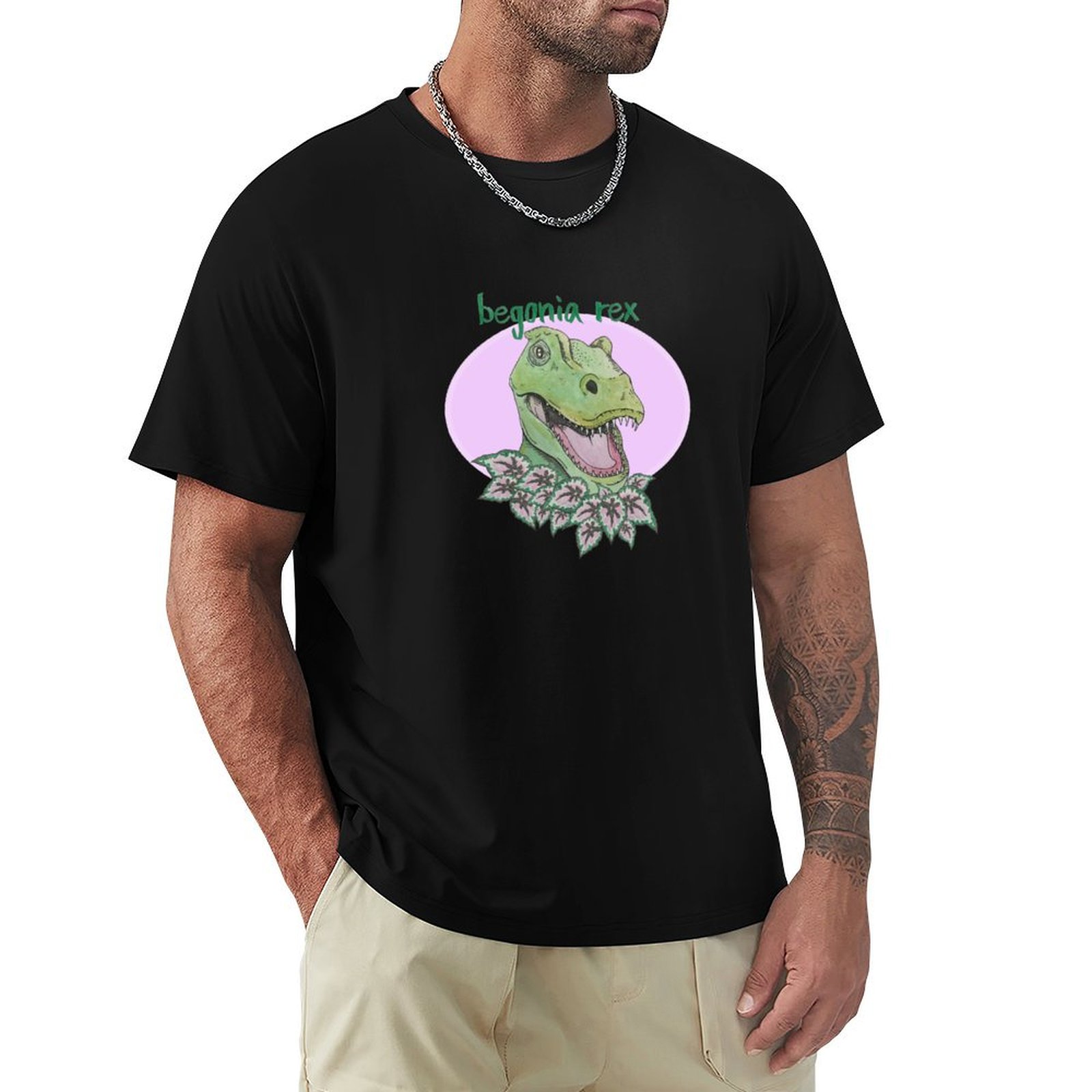 T rex begonia (pink) T-Shirt S - Begonia Rex 리뷰 및 가격
