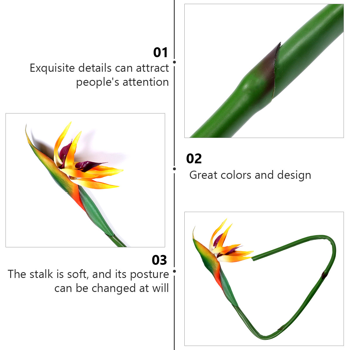 Real Touch Artificial Bird of  - Bird Paradise Strelitzia 리뷰 및 가격